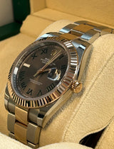 Rolex - Pre-owned Two Tone Rose Gold Datejust 41 Wimbledon Roman Dial Oyster Bracelet 126331