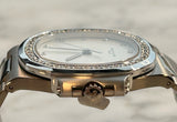 Patek Philippe - Pre-owned Nautilus Cream Diamond Dial Diamond Bezel 3800/3G-001