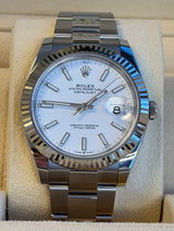 Rolex - Pre-owned Datejust 41 White Index Dial Oyster Bracelet 126334