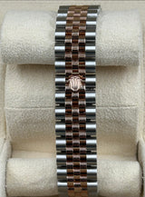 Rolex- Pre-owned 31mm Datejust 31 two tone rose gold floral diamond Dial jubilee bracelet 278271