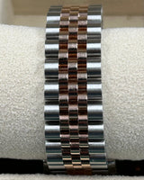 Rolex- Pre-owned 31mm Datejust 31 two tone rose gold floral diamond Dial jubilee bracelet 278271