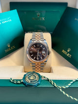 Rolex - Pre-owned Two Tone Rose Gold Datejust 41mm Chocolate Dial 126331