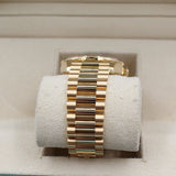 Rolex - Unworn Yellow Gold Day-Date 36 Mother Of Pearl Dial Diamond Bezel 128398TBR