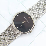 Audemars Piguet - Pre-owned White Gold Ellipse Black Diamond Dial