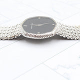 Audemars Piguet - Pre-owned White Gold Ellipse Black Diamond Dial