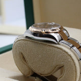Rolex - Pre-owned Two Tone Rose Gold Lady-Datejust 28mm Chocolate Roman Dial 279171