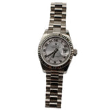 Rolex - White Gold Lady-Datejust Silver Diamond Carousel Dial Presidential Bracelet 179179