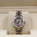 Rolex - White Gold Lady-Datejust Silver Diamond Carousel Dial Presidential Bracelet 179179