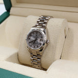 Rolex - White Gold Lady-Datejust Silver Diamond Carousel Dial Presidential Bracelet 179179
