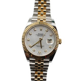 Rolex - Pre-owned Two Tone Yellow Gold Datejust 41 Mother of Pearl Diamond Dial 126333
