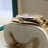 Rolex - Unworn Yellow Gold Day Date 40 Mother of Pearl Diamond Baguette Dial 228398TBR