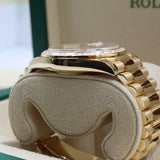Rolex - Unworn Yellow Gold Day Date 40 Mother of Pearl Diamond Baguette Dial 228398TBR