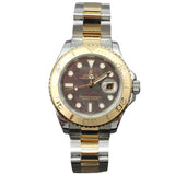 Rolex - Pre-owned Two Tone Yellow Gold Yacht Master Tahitian Mother of Pearl Dial 16623