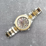 Rolex - Pre-owned Two Tone Yellow Gold Yacht Master Tahitian Mother of Pearl Dial 16623