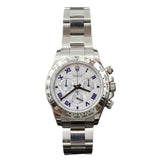 Rolex - Pre-owned White Gold Daytona 40mm Diamond Pave Blue Roman Dial 116509
