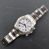 Rolex - Pre-owned White Gold Daytona 40mm Diamond Pave Blue Roman Dial 116509