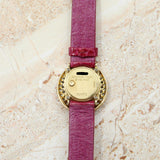 Audemars Piguet - Pre-owned Yellow Gold Vintage Diamond and Ruby Mother of Pearl Dial