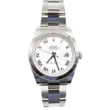 Rolex - Pre-owned  Datejust 41 White Roman Dial on an Oyster Bracelet 126300