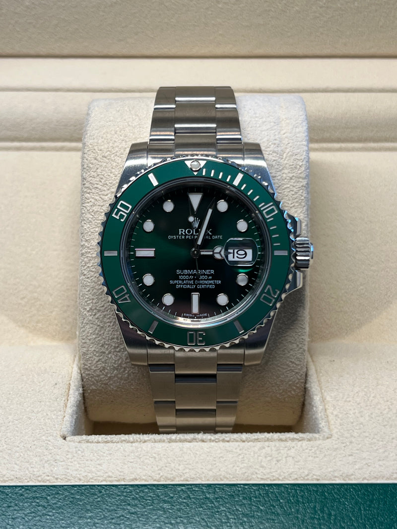 Rolex Submariner Date 116610LV, 40mm, Green Dial, Green Bezel, Pre-Owned