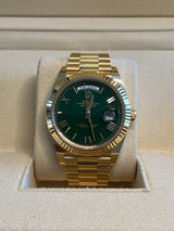 Rolex - Pre-owned Yellow Gold Day-Date Presidential Green Dial 228238