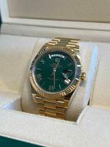 Rolex - Pre-owned Yellow Gold Day-Date Presidential Green Dial 228238