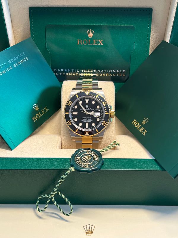 Rolex - Pre-owned Two Tone Yellow Gold Submariner 126613LN