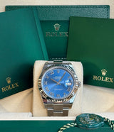 Rolex - Unworn Datejust 41 Blue Roman Dial Oyster Bracelet 126334