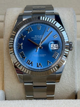Rolex - Unworn Datejust 41 Blue Roman Dial Oyster Bracelet 126334