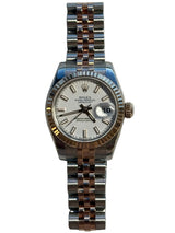 Rolex - Pre-owned Two Tone Rose Gold Lady-Datejust 26mm White Dial 179171