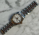 Rolex - Pre-owned Two Tone Rose Gold Lady-Datejust 26mm White Dial 179171