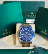 Rolex - Pre-owned Two Tone Yellow Gold Submariner "Bluesy" 116613LB