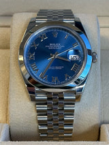 Rolex - Unworn Datejust 41 Blue Roman Dial Jubilee Bracelet 126300