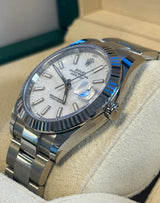 Rolex - Unworn Datejust 41 White Index Dial Oyster Bracelet 126334