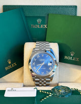 Rolex - Pre-owned Datejust 41 Blue Roman Dial Jubilee Bracelet 126300