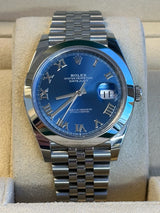 Rolex - Pre-owned Datejust 41 Blue Roman Dial Jubilee Bracelet 126300