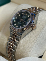 Rolex - Unworn Two Tone Rose Gold Lady-Datejust 28mm Green Diamond Dial Jubilee Bracelet 279171