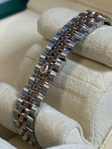 Rolex - Unworn Two Tone Rose Gold Lady-Datejust 28mm Green Diamond Dial Jubilee Bracelet 279171