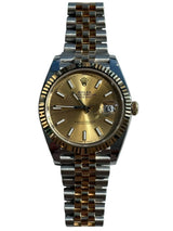 Rolex - Pre-owned Two Tone Yellow Gold Datejust 41 Champagne Index Dial Jubilee Bracelet 126333