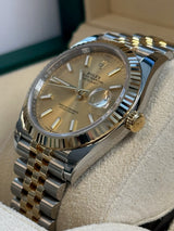 Rolex - Pre-owned Two Tone Yellow Gold Datejust 41 Champagne Index Dial Jubilee Bracelet 126333