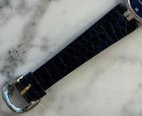 Patek Philippe - Pre-owned White Gold Golden Ellipse Blue Dial Diamond Bezel 4882