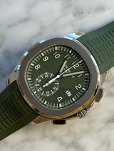 Patek Philippe - Pre-owned Aquanaut Chronograph Green Dial 5968G-010