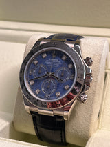 Rolex - Pre-owned White Gold Daytona 116519 Blue Sodalite Diamond Dial