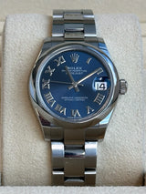Rolex - Pre-owned Datejust 31 Blue Roman Dial Oyster Bracelet 278240