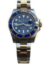 Rolex - Pre-owned Two Tone Yellow Gold Submariner "Bluesy" 116613LB