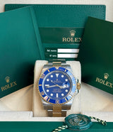 Rolex - Pre-owned Two Tone Yellow Gold Submariner "Bluesy" 116613LB