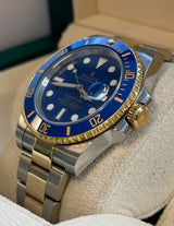 Rolex - Pre-owned Two Tone Yellow Gold Submariner "Bluesy" 116613LB