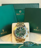 Rolex - Unworn Yellow Gold Daytona Green Dial "John Mayer" 116508