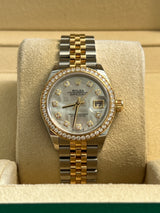 Rolex - Pre-owned Two Tone Yellow Gold Datejust 28mm MOP (Mother of Pearl) Dial Diamond Bezel 279383RBR