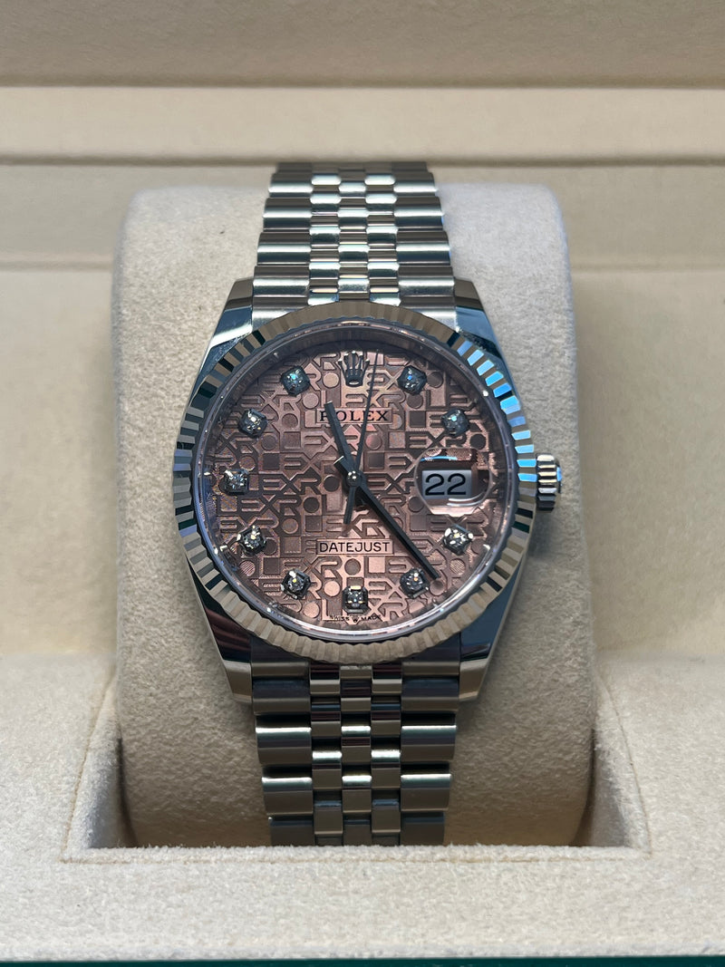 Rolex Pre-owned Pink Diamond Anniversary Dial 36mm Datejust