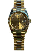 Rolex - Pre-owned Yellow Gold Day-Date 40 Presidential Champagne Index Dial 228238